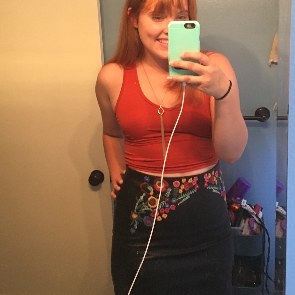 Ultra chic pleather skirt for a girls night out